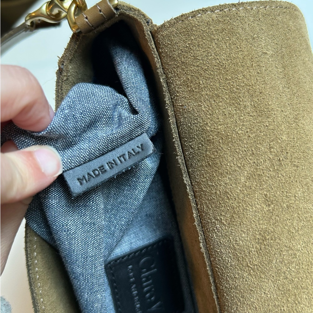 Clare V Louis Oat Suede Turnlock Crossbody - Picture 10 of 12